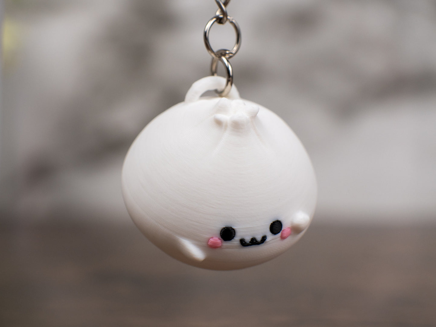 Kawaii Dim Sum Keychain - Cute Dumpling Accessory - Mini Bao Charm - Asian Cuisine Keyring - Novelty Foodie Gift - Adorable Food Replica
