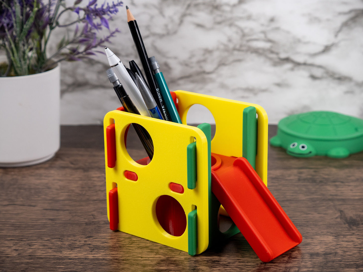 Activity Gym Pencil Holder - Kidcore Desktop Decor - Preschool Teacher Gift - Daycare Pen Holder - Toothbrush Organizer - Paint Brush Cup