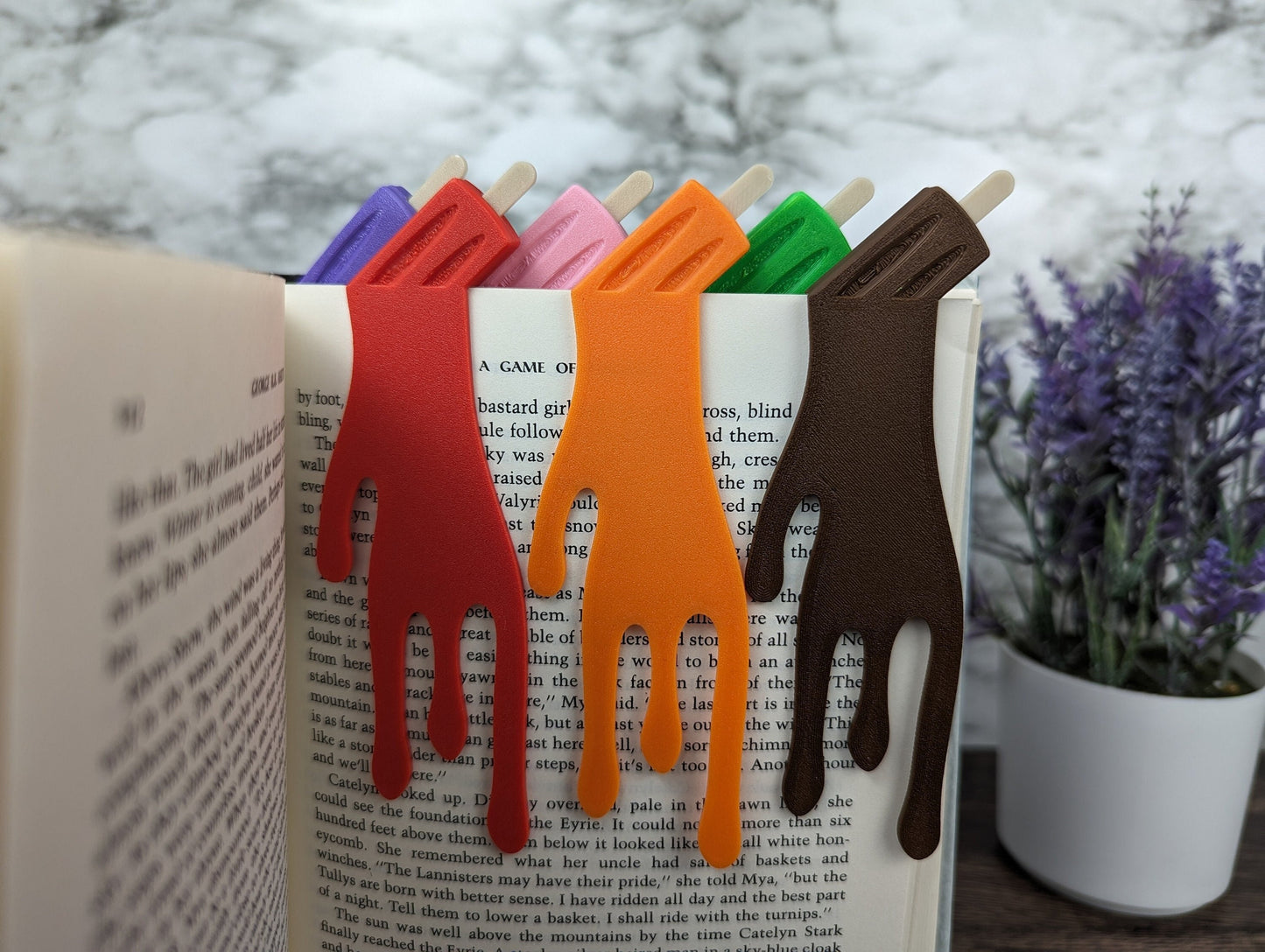 Melted Popsicle Bookmarks - Cute Bookish Gifts - Summer Ice Cream Bookmark - Unique Gift for Readers - Gifts For Teachers and Students