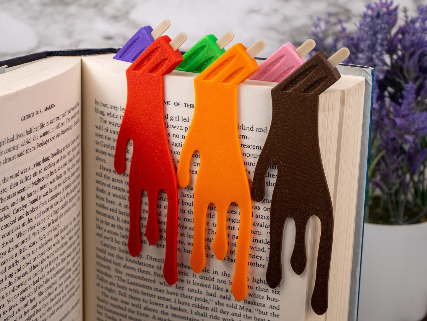 Melted Popsicle Bookmarks - Cute Bookish Gifts - Summer Ice Cream Bookmark - Unique Gift for Readers - Gifts For Teachers and Students