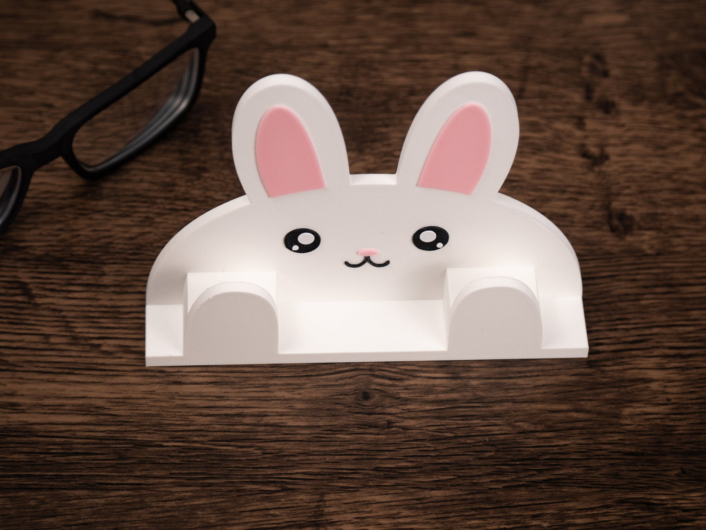 Bunny Eyeglass Stand - Rabbit Glasses Holder - Mothers Day Gift - Cute Nightstand Gift - Kawaii Desk Decor - Kids Glasses Stand