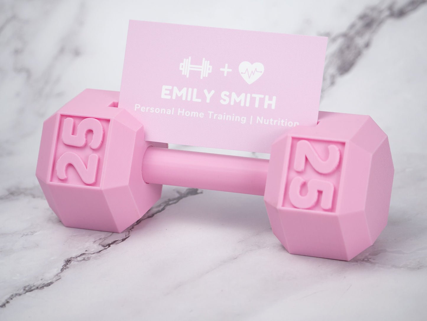 Dumbbell Business Card Holder - Fitness Office Decor - Gym Business Gift - Personal Trainer Desk Accessory - 3D Printed Mini Gym Equipment