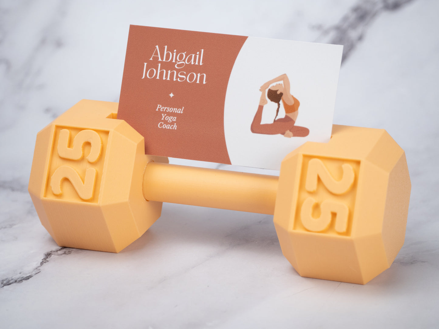 Dumbbell Business Card Holder - Fitness Office Decor - Gym Business Gift - Personal Trainer Desk Accessory - 3D Printed Mini Gym Equipment