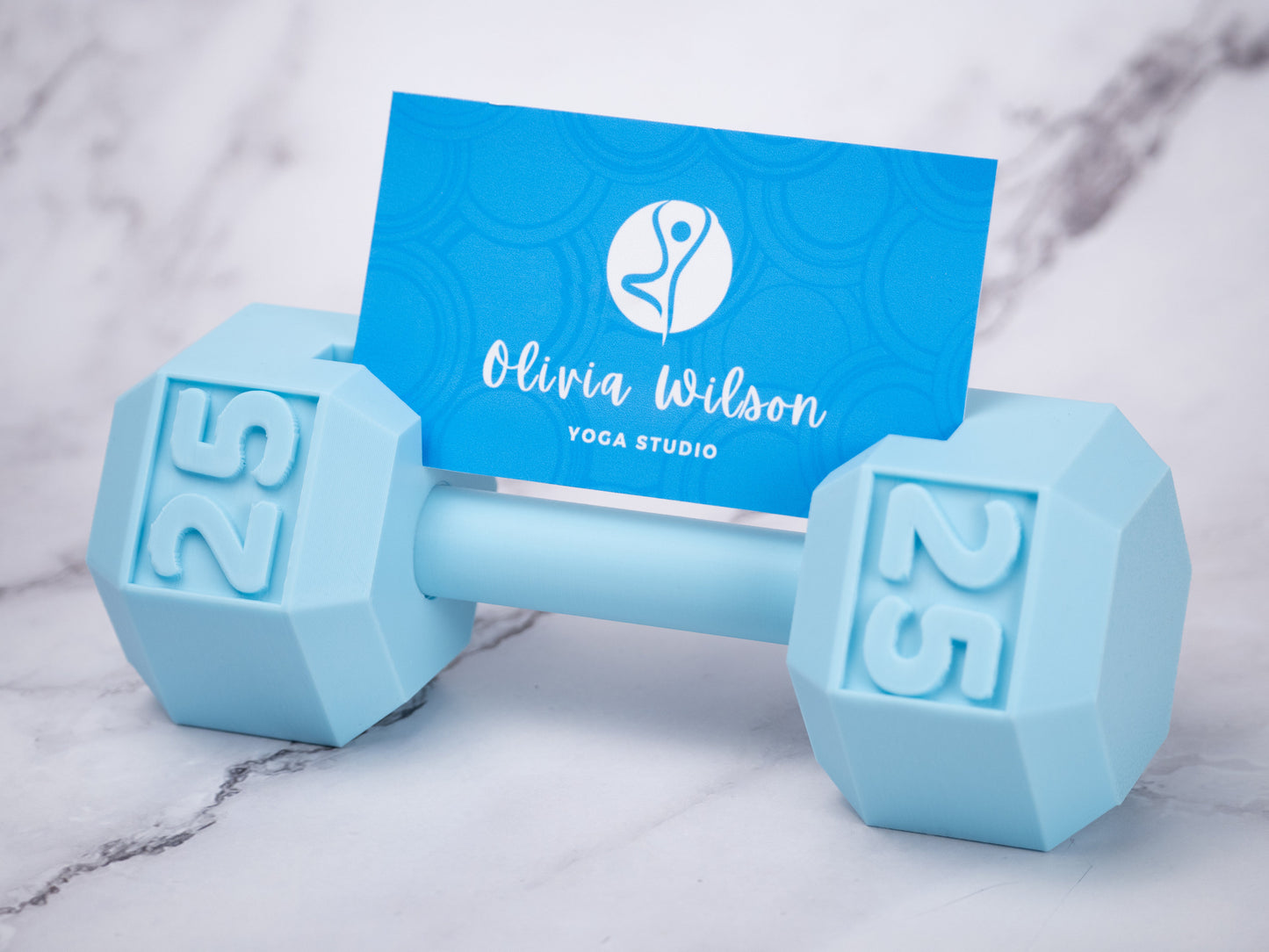 Dumbbell Business Card Holder - Fitness Office Decor - Gym Business Gift - Personal Trainer Desk Accessory - 3D Printed Mini Gym Equipment