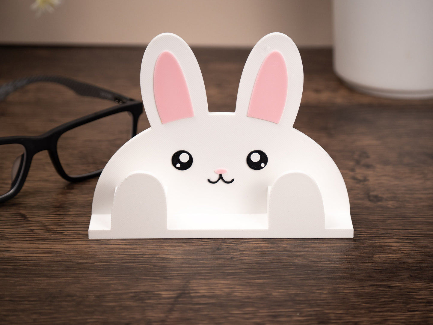 Bunny Eyeglass Stand - Rabbit Glasses Holder - Mothers Day Gift - Cute Nightstand Gift - Kawaii Desk Decor - Kids Glasses Stand