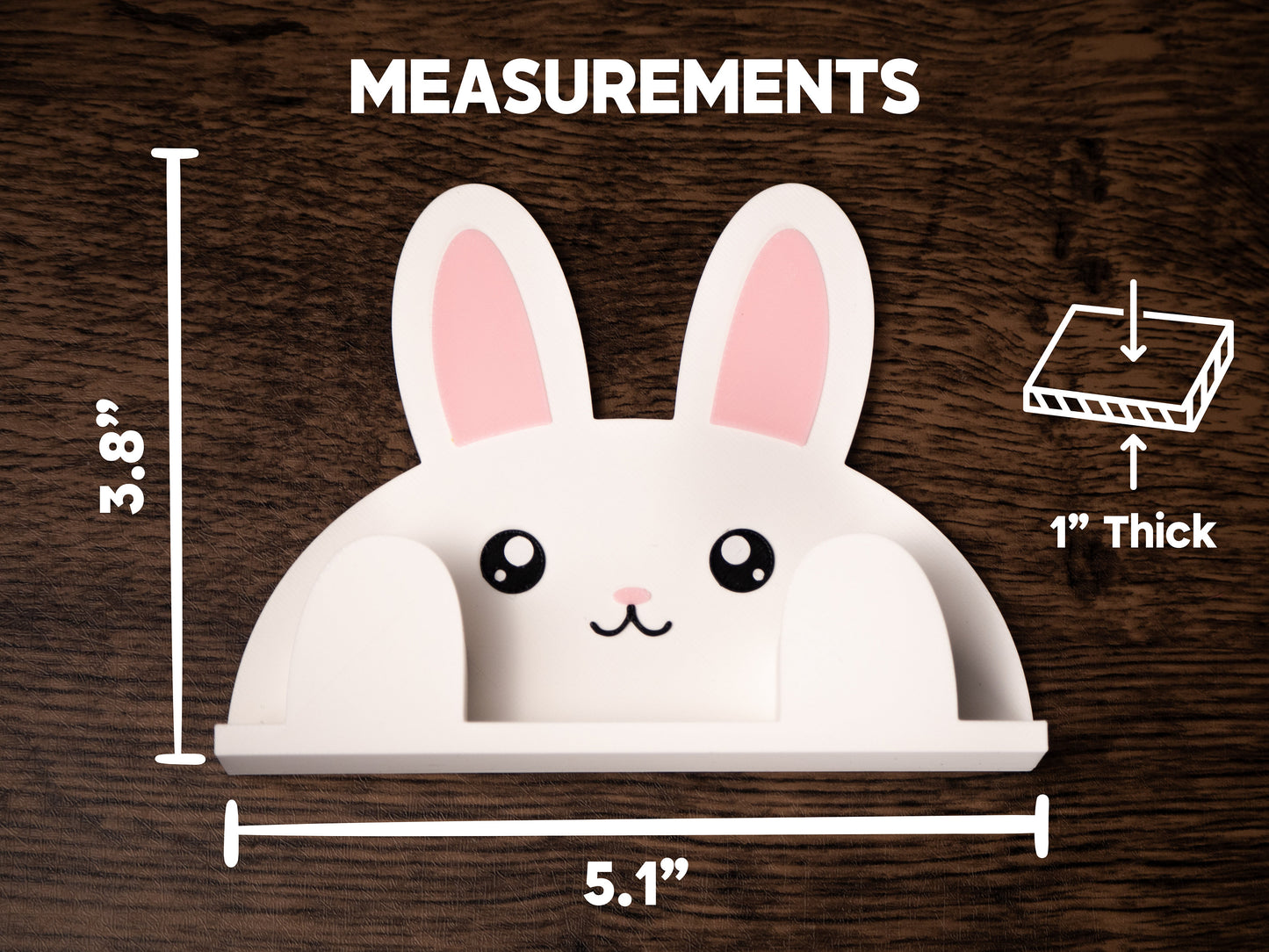 Bunny Eyeglass Stand - Rabbit Glasses Holder - Mothers Day Gift - Cute Nightstand Gift - Kawaii Desk Decor - Kids Glasses Stand