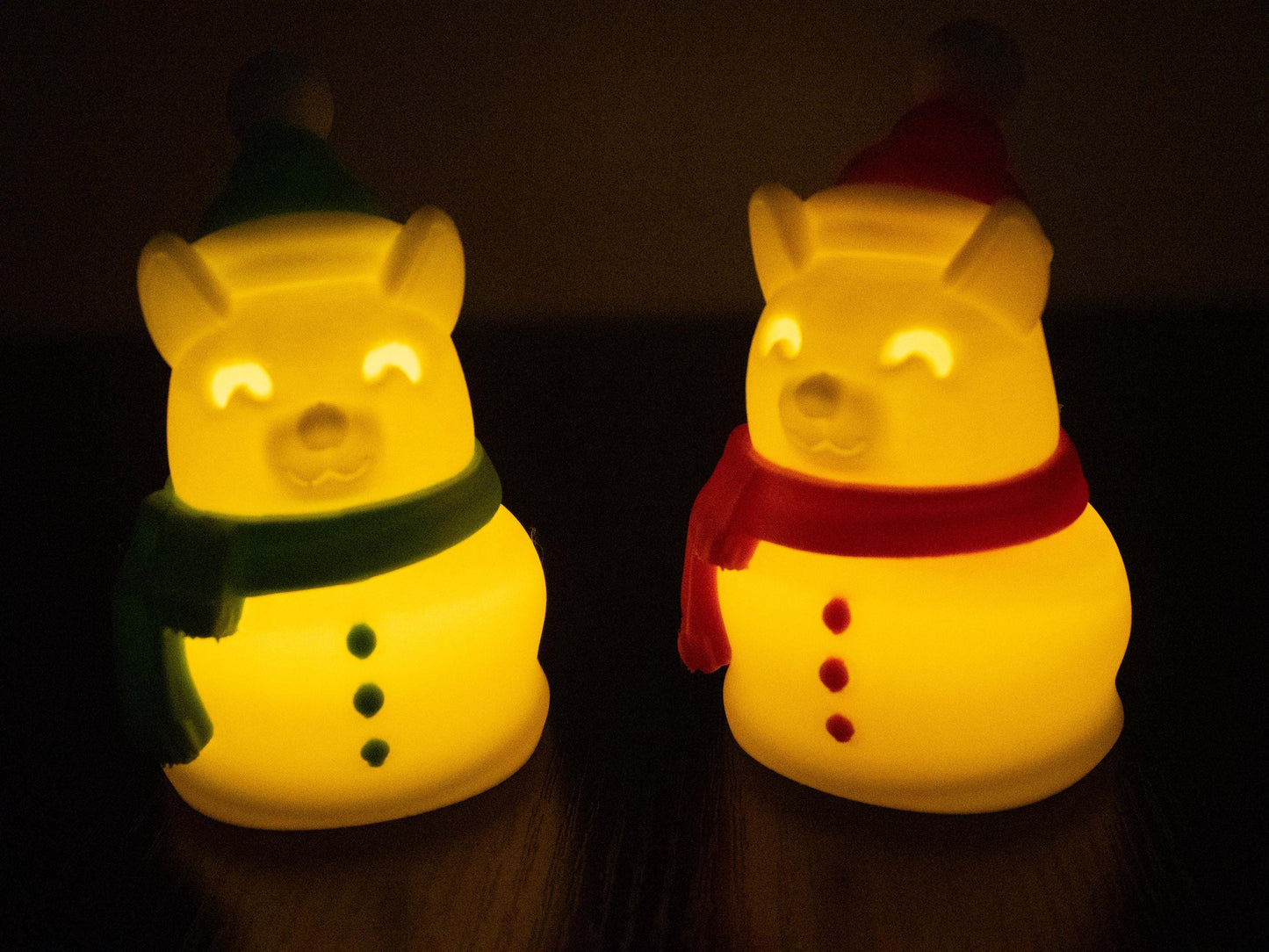 Dog Snowman with LED Tea Light - Christmas Home Decor - Gifts for Dog Lovers - Office Desk Winter Decor - Holiday Pet Night Light
