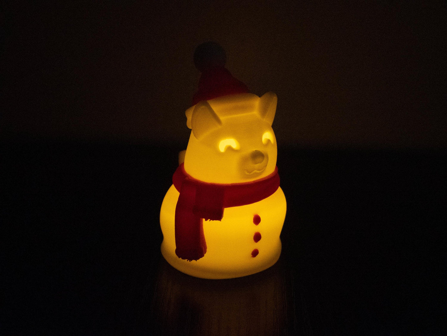 Dog Snowman with LED Tea Light - Christmas Home Decor - Gifts for Dog Lovers - Office Desk Winter Decor - Holiday Pet Night Light