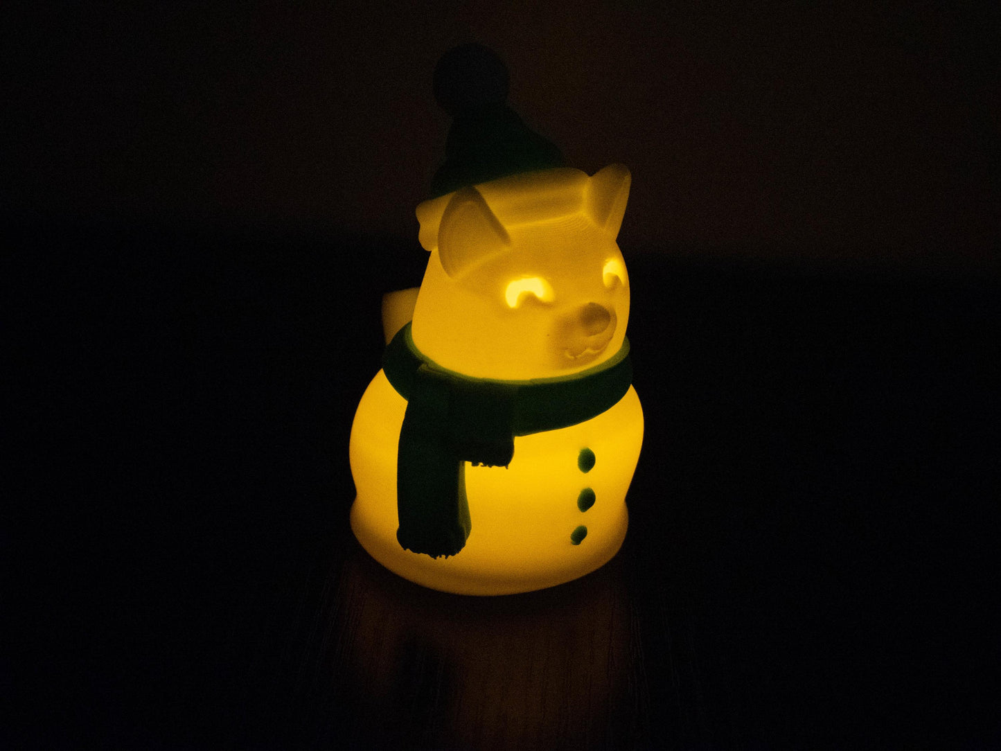 Dog Snowman with LED Tea Light - Christmas Home Decor - Gifts for Dog Lovers - Office Desk Winter Decor - Holiday Pet Night Light