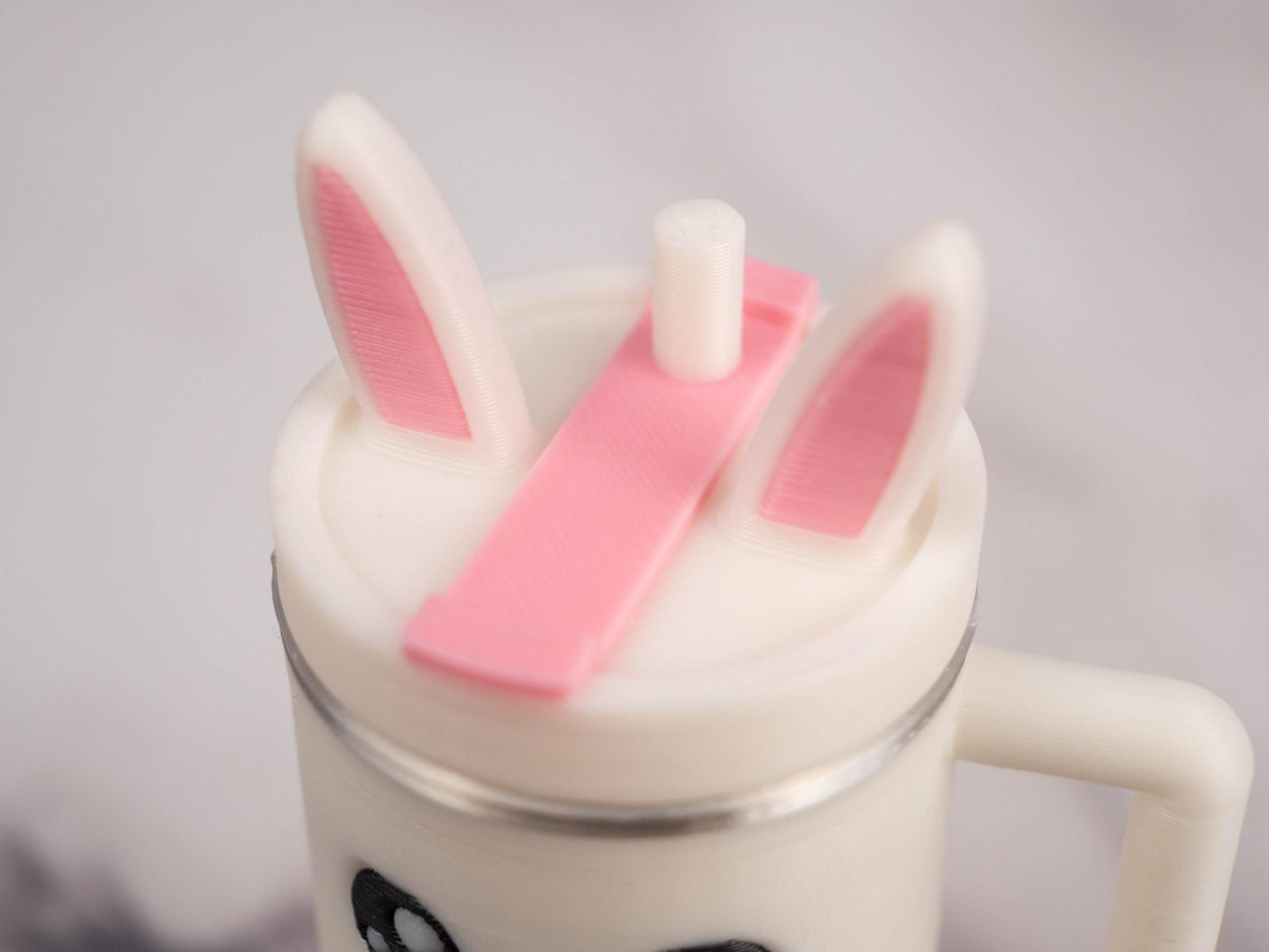 Bunny Tumbler Lip Balm Holder - Compatible with Chapstick - Easter Basket Keychain - Kawaii Gifts For Her - Rabbit Lover Gift