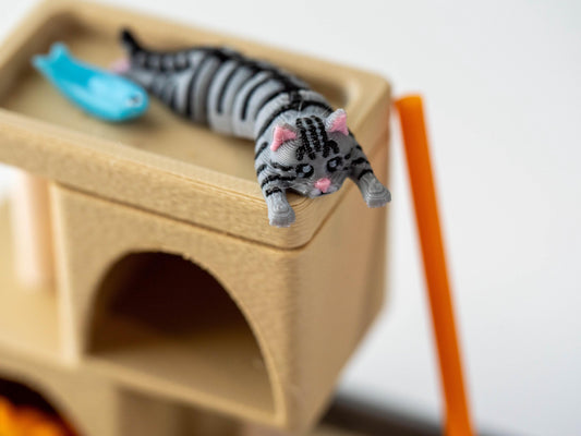 Cat Desk Zen Garden - Cute Cubicle Decor - Coworker Secret Santa Gift - Cat Lovers Gift - Funny White Elephant Gag Gift - Birthday Work Gift