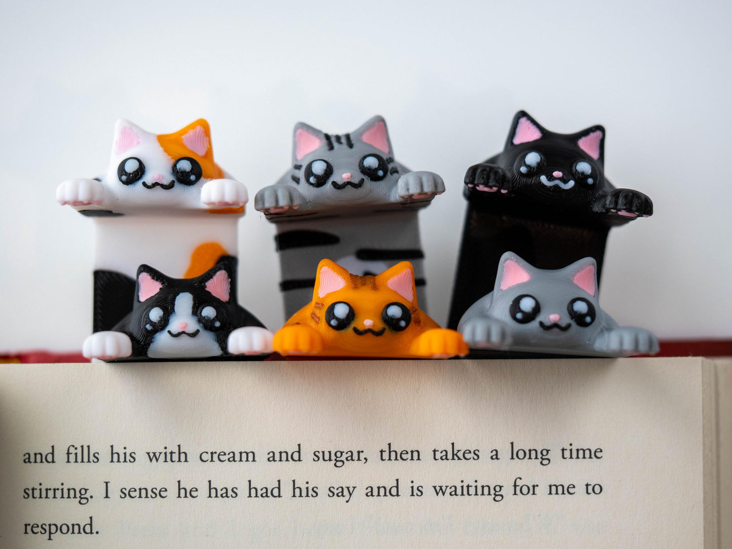 Cute Hanging Cat Bookmark - Bookish Gifts - Book Lovers Present - Secret Santa - White Elephant Gift - Book Club Gift - Gifts for Her
