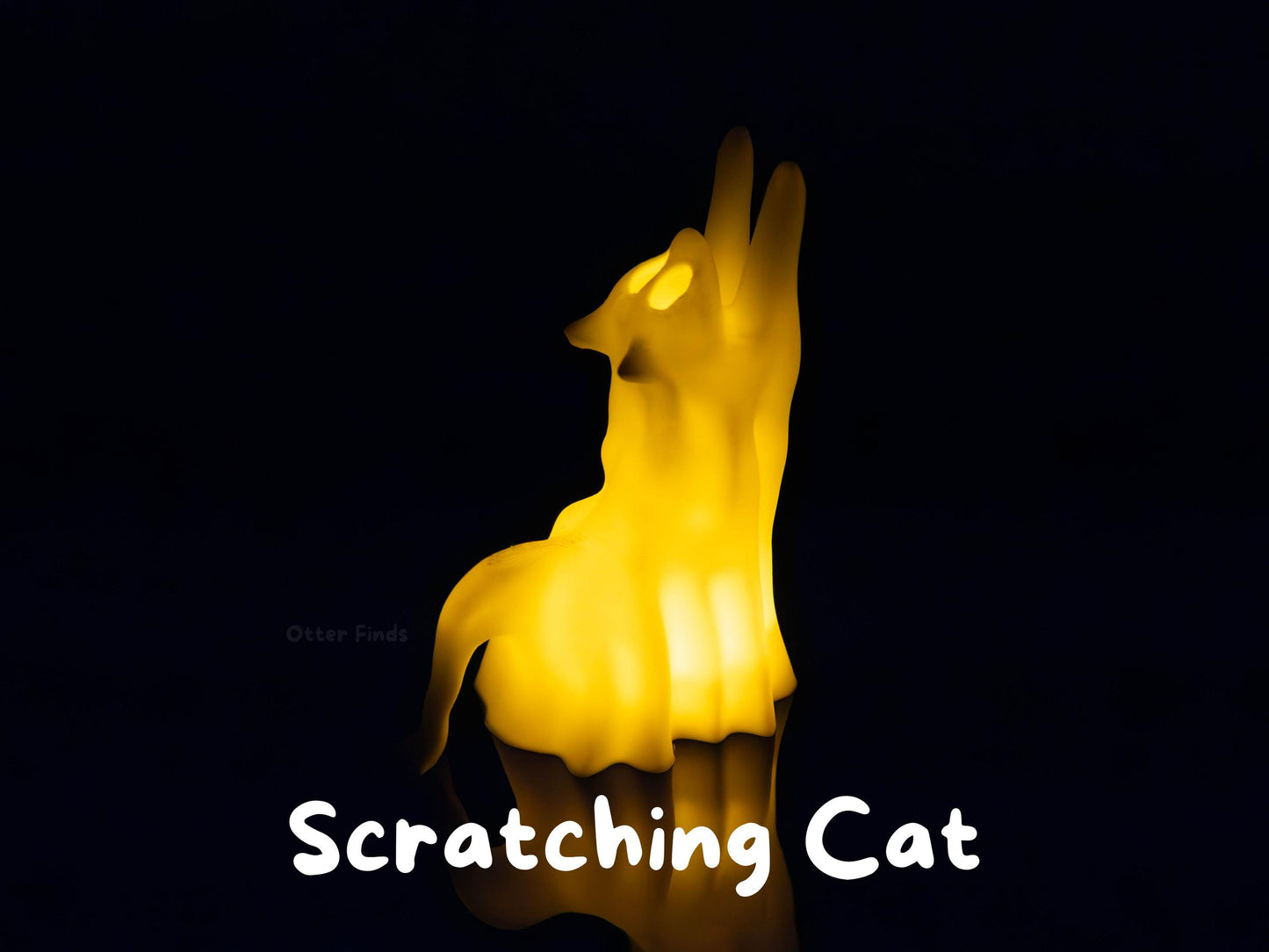 Ghost Cats with LED Tea Lights - Halloween Home Decor - Gifts for Cat Lovers - Office Desk Autumn Decor - 3D Printed Ghost Pet Night Light