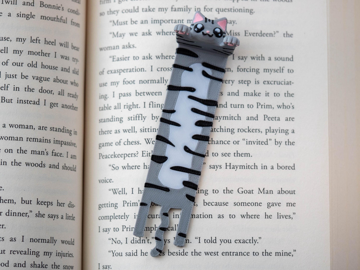 Cute Hanging Cat Bookmark - Bookish Gifts - Book Lovers Present - Secret Santa - White Elephant Gift - Book Club Gift - Gifts for Her