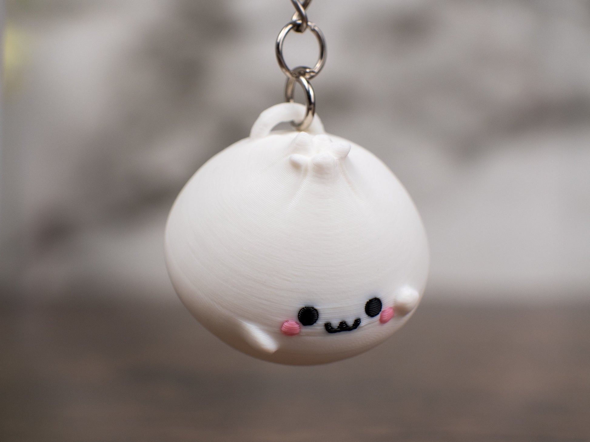 Kawaii Dim Sum Keychain - Cute Dumpling Accessory - Mini Bao Charm - Asian Cuisine Keyring - Novelty Foodie Gift - Adorable Food Replica