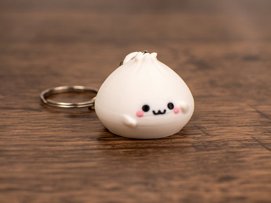 Kawaii Dim Sum Keychain - Cute Dumpling Accessory - Mini Bao Charm - Asian Cuisine Keyring - Novelty Foodie Gift - Adorable Food Replica