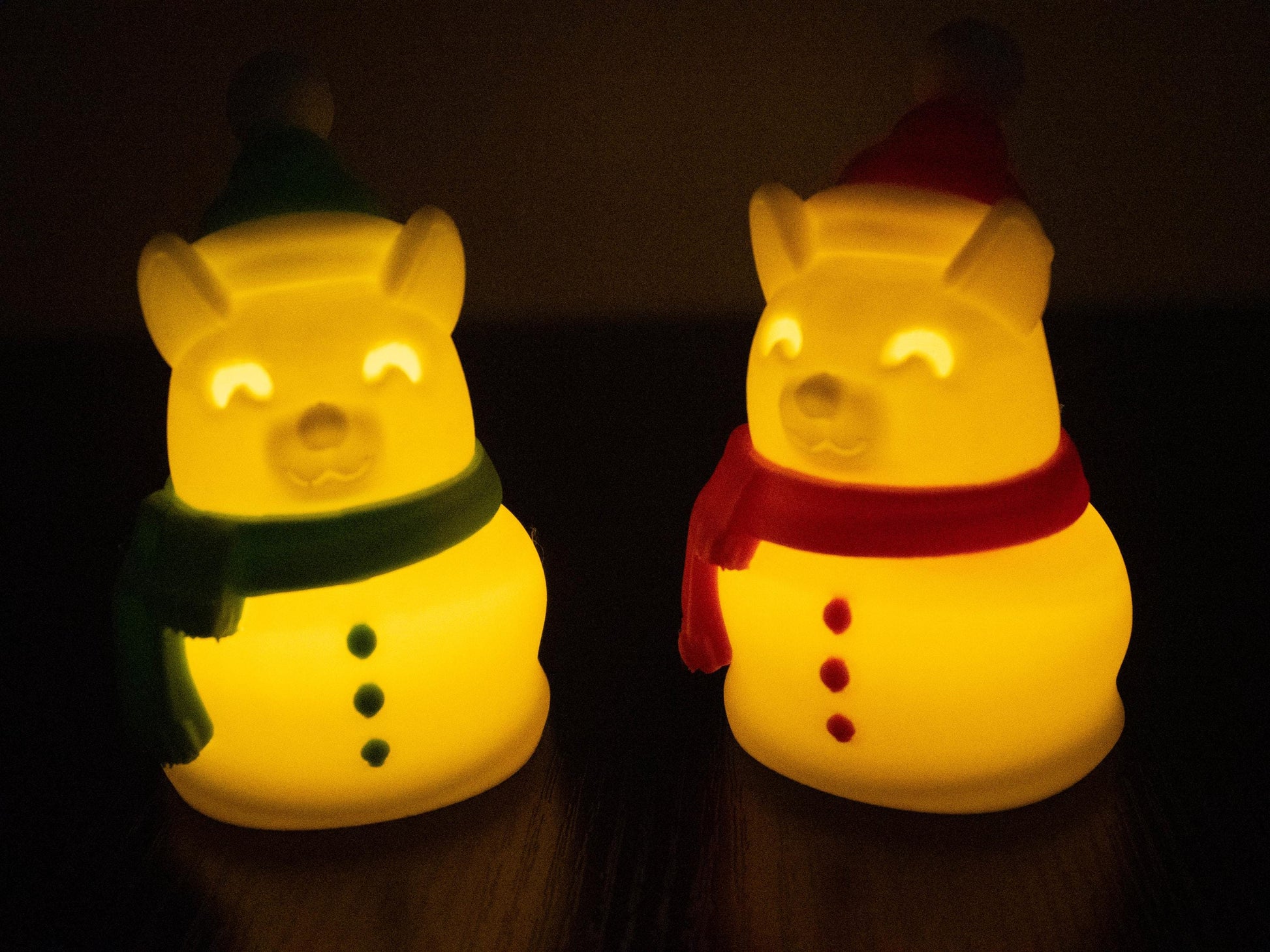 Dog Snowman with LED Tea Light - Christmas Home Decor - Gifts for Dog Lovers - Office Desk Winter Decor - Holiday Pet Night Light