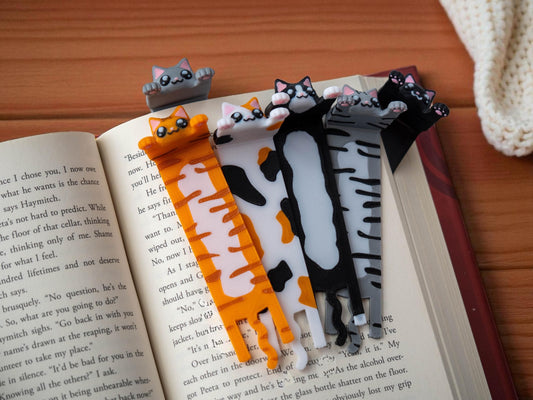 Cute Hanging Cat Bookmark - Bookish Gifts - Book Lovers Present - Secret Santa - White Elephant Gift - Book Club Gift - Gifts for Her