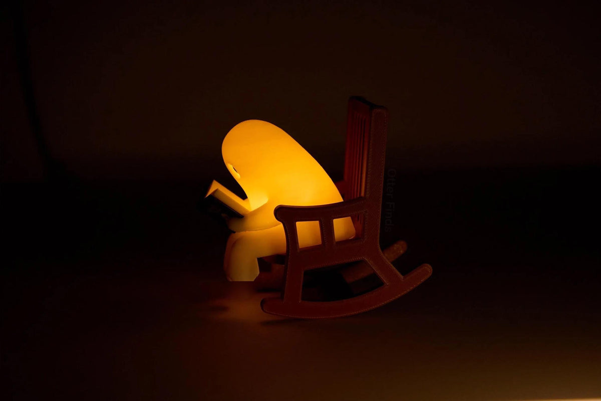 Reading Ghost Shelf Sitter - Glowing Bookshelf Decor - Cute Book Lover Gift - Halloween Ornament - Reading Nook & Library Decor